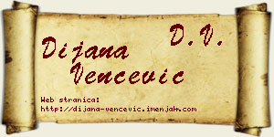 Dijana Venčević vizit kartica